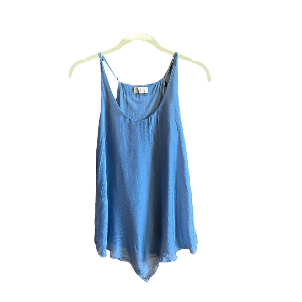 Sofia Blue Racerback Tank Top Womens Size S